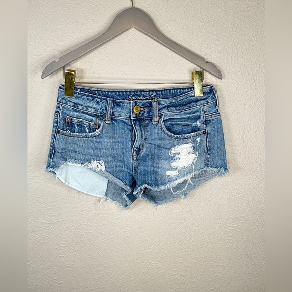 American Eagle Outfitters Pants - American Eagle low rise destroyed cutoff shorts size 4
